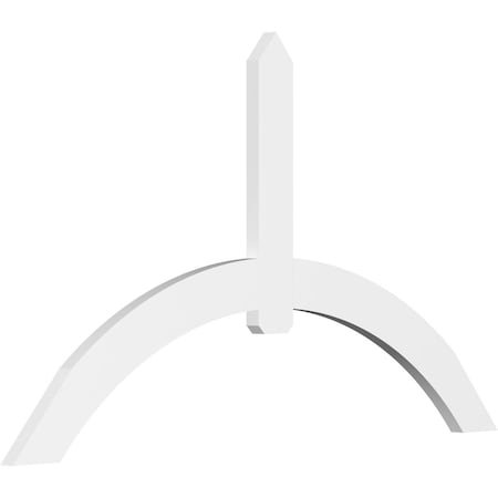 Ekena Millwork Archdale Architectural Grade PVC Gable Bracket, 84"W x 49"H x 2"D x 6"F, 14/12 Pitch GBP084X49X0206ARC00